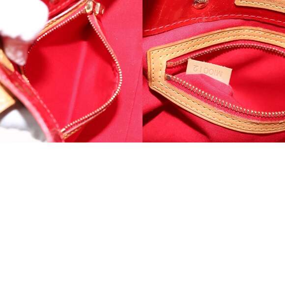 LOUIS VUITTON Monogram Vernis Reade PM Hand Bag Red Rouge M91088 - Picture 13 of 13